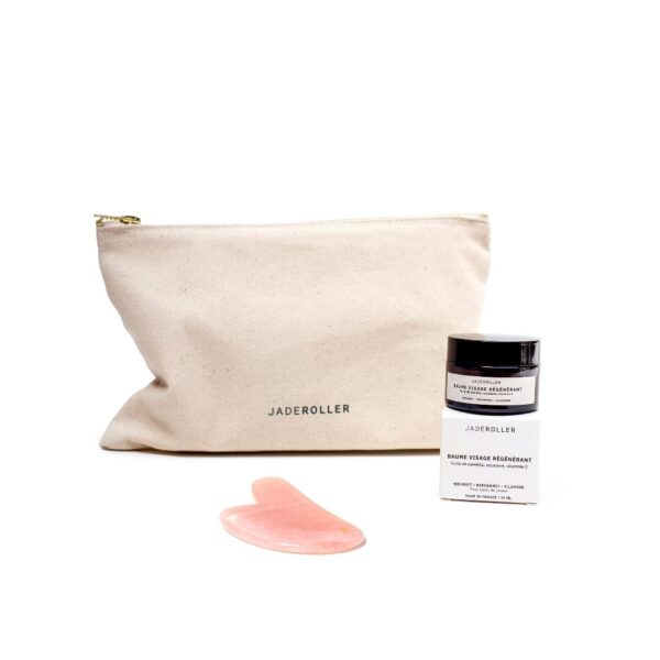 Rose Quartz Gua Sha and Balm Routine Kit Rose Quartz Gua Sha and Balm Routine Kit