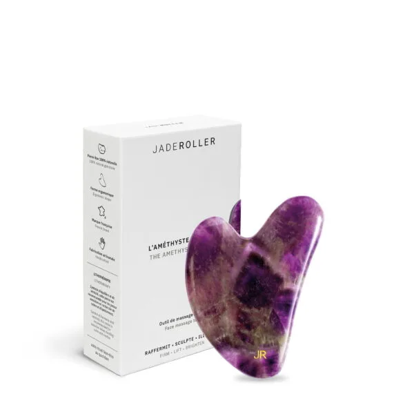 Packaging du gua sha en améthyste