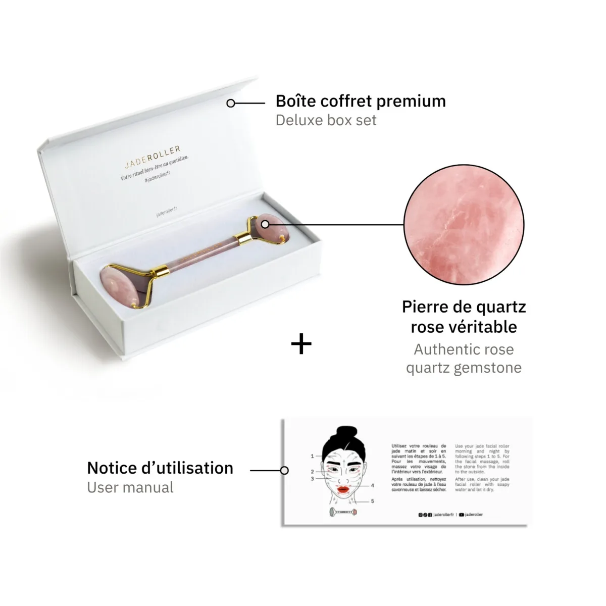 Unboxing of the rose quartz face roller
