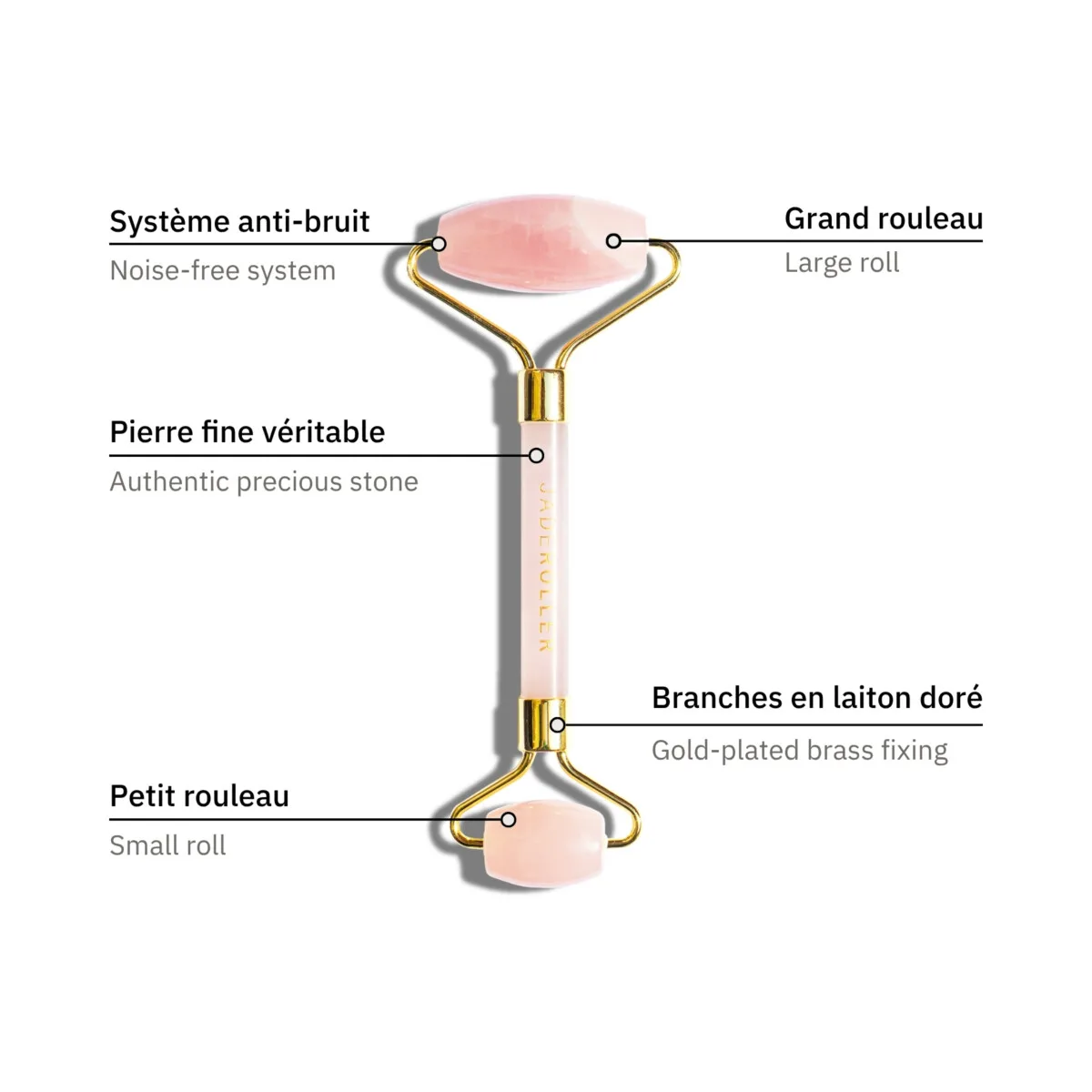 Key points of the rose quartz face roller