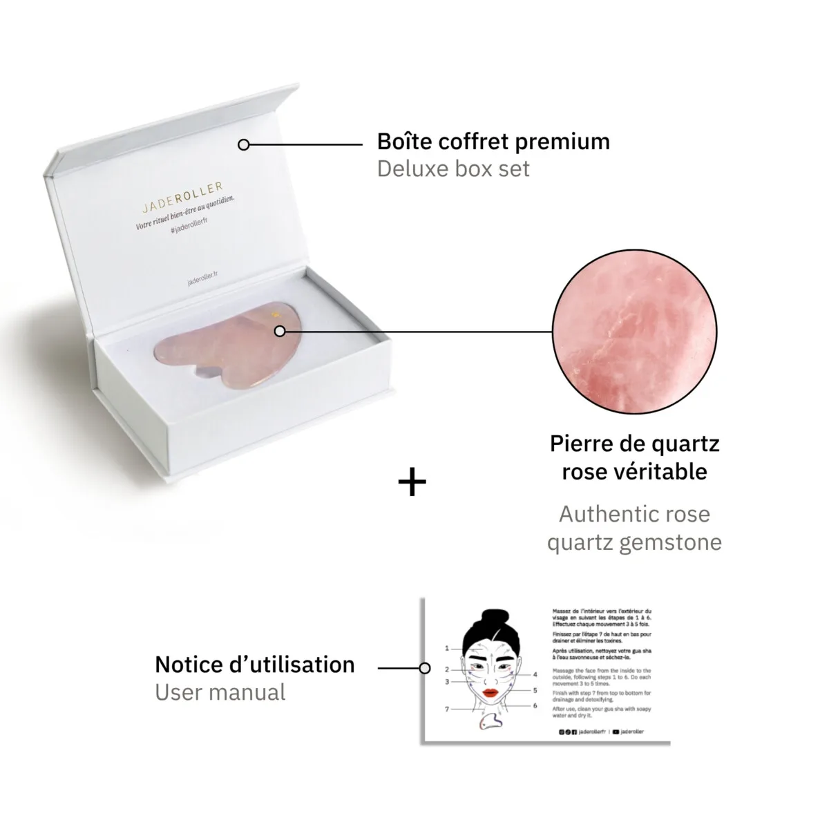 Unboxing of rose quartz gua sha